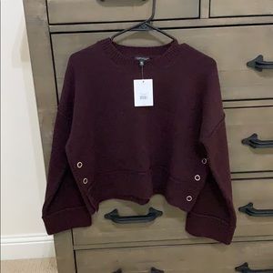 cropped, bell sleeve sweater